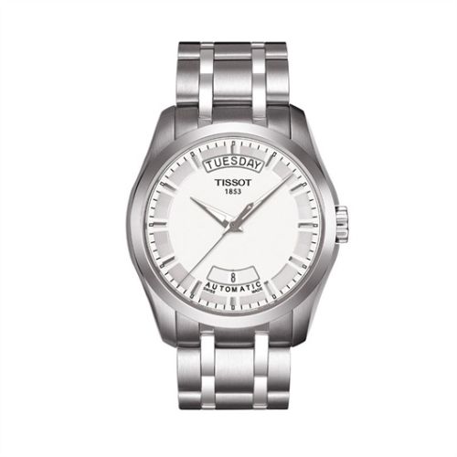 Tissot Couturier Automatic Day-Date Silver / Bracelet